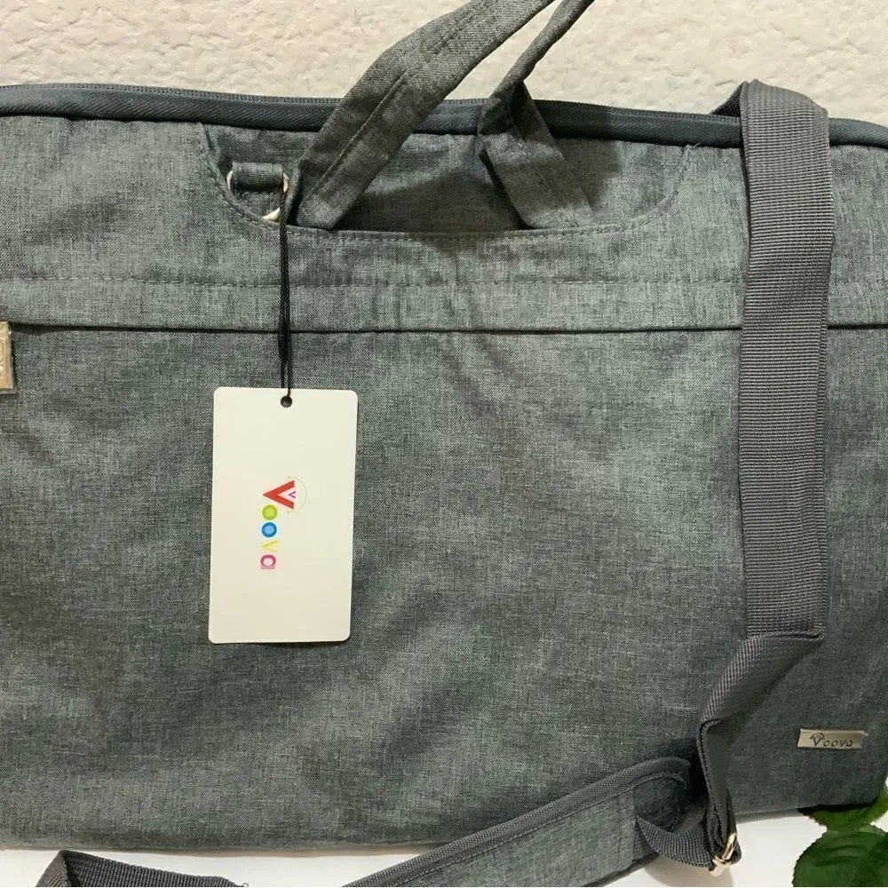 15.6 Inch Laptop Sleeve Case Bag with Shoulder Strap, Grey